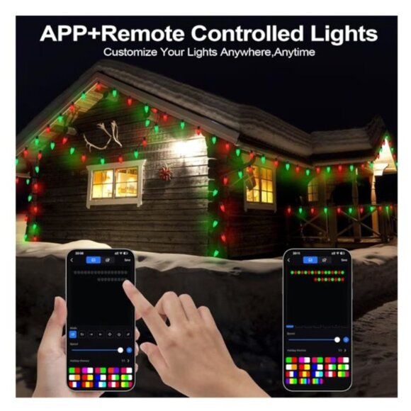 Smart C9 LED RGB String Lights by Hello Fairy - Color Changing Music Sync App - Picture 9 of 16